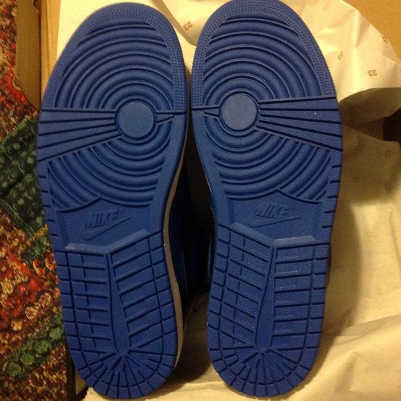 Air Jordan 1 Mid Men's Black, Blue & White Sneakers - USA Size:11.5 - New in Box - Picture 4 of 13